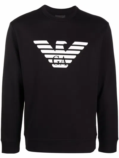Emporio Armani Cotton Blend Crewneck Sweatshirt