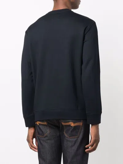 Emporio Armani Modal-blend Sweatshirt With Logo Print In Black