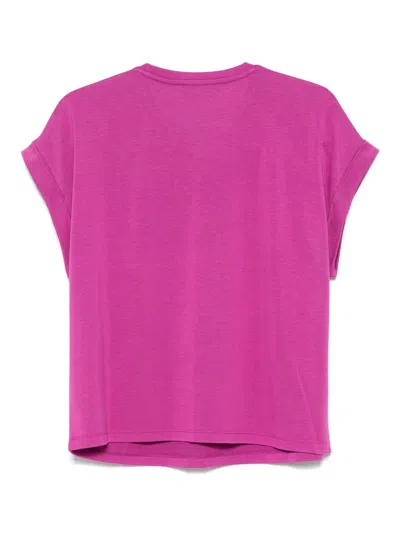 Emporio Armani Crew Neck Short Sleeves Straight Hem In Pink