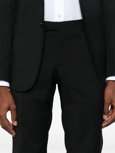 Emporio Armani Virgin Wool Single-breasted Suit In Black