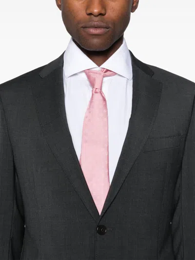 Emporio Armani Single-breasted Wool Suit Notched Lapels In Black