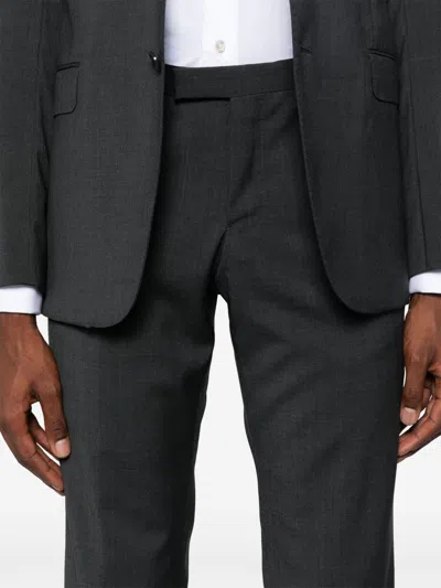 Emporio Armani Single-breasted Wool Suit Notched Lapels In Black