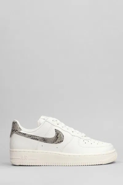 Nike Air Force 1 07 Sneakers In White Leather In White