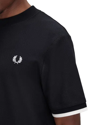Fred Perry Pique T-shirt In Black