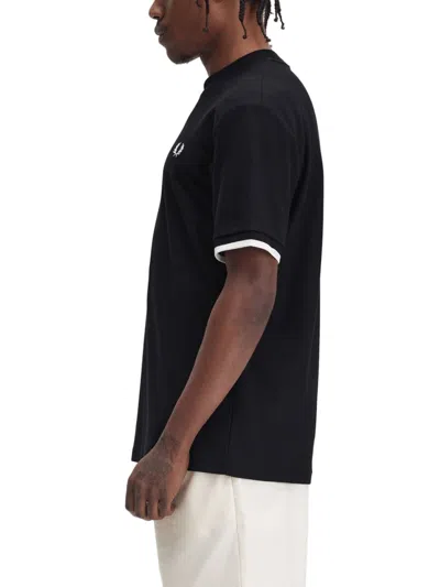 Fred Perry Pique T-shirt In Black