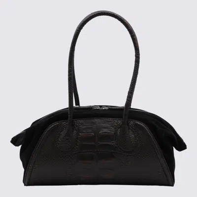 Vivienne Westwood Two-tone Leather And Suede Small Shirley Shoulder Bag In Brown