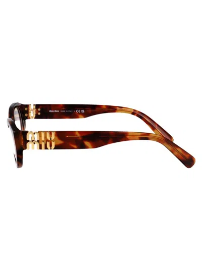 Miu Miu Havana Mahogany Acetate Glasses In Brown