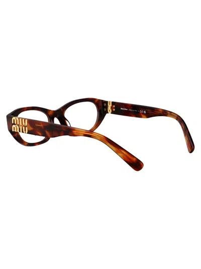 Miu Miu Havana Mahogany Acetate Glasses In Brown