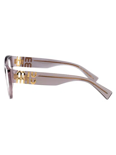 Miu Miu Malva Trasparente Acetate Glasses In Neutral