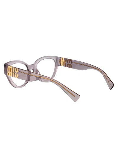 Miu Miu Malva Trasparente Acetate Glasses In Neutral