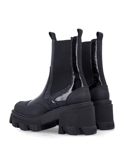 Ganni Cleated Heeled Mid Chelsea Boots