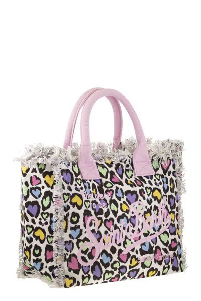 Mc2 Saint Barth Vanity - Canvas Bag With Heart Print