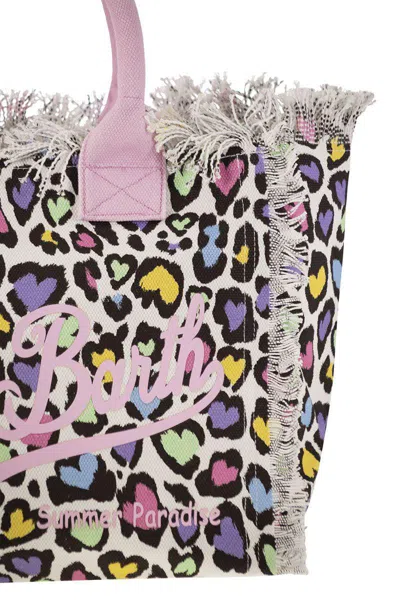 Mc2 Saint Barth Vanity - Canvas Bag With Heart Print