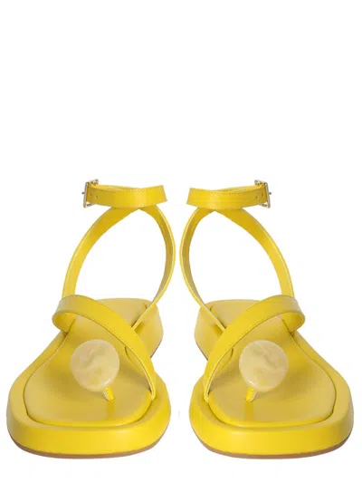 Gia Borghini Shoes Rosie 18 Gia/rhw Leather Sandal In Animal Print