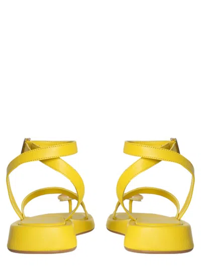 Gia Borghini Shoes Rosie 18 Gia/rhw Leather Sandal In Animal Print