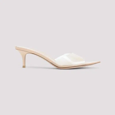 Gianvito Rossi Elle 55 Pointed Mules In Neutral
