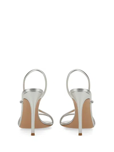 Gianvito Rossi High-stiletto Nappa Sandals With Straps In Silver