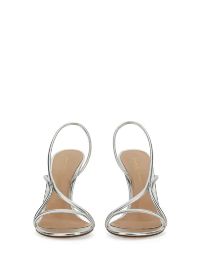 Gianvito Rossi High-stiletto Nappa Sandals With Straps In Silver