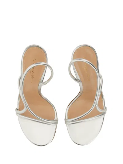 Gianvito Rossi High-stiletto Nappa Sandals With Straps In Silver