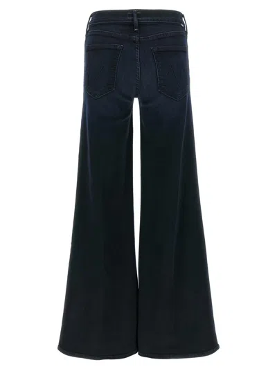 Mother Wide-leg Stretch Cotton Blend Jeans In Blue