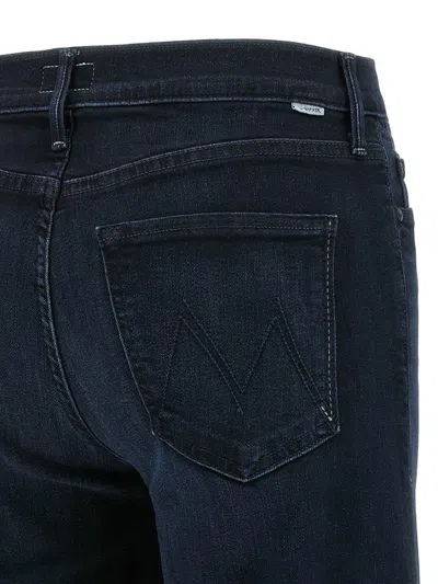 Mother Wide-leg Stretch Cotton Blend Jeans In Blue