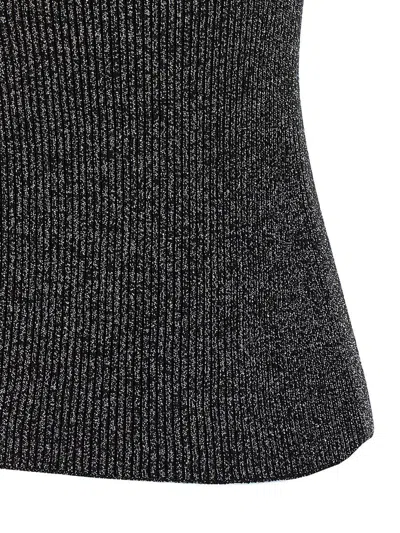Missoni Silver Roll-neck Sweater In Black