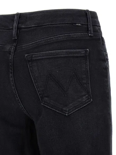 Mother The Roller Sneak Jeans In Black