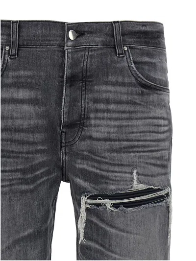 Amiri Stretch Denim Jeans Distressed Detailing In Black