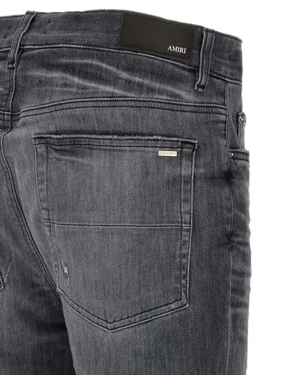 Amiri Stretch Denim Jeans Distressed Detailing In Black