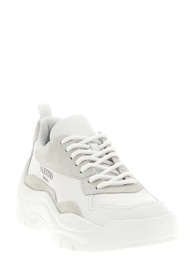 Valentino Two-tone Leather And Suede Gumboy Sneakers