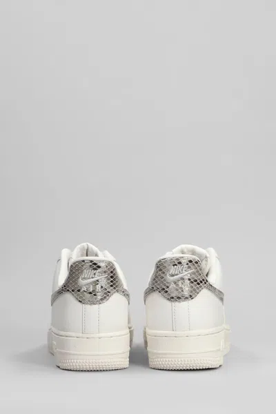 Nike Air Force 1 07 Sneakers In White Leather In White