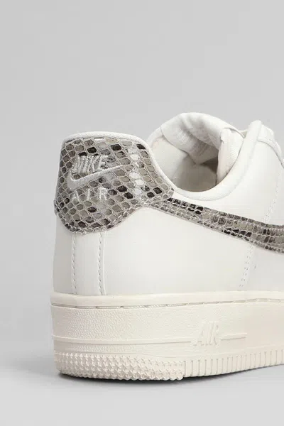 Nike Air Force 1 07 Sneakers In White Leather In White