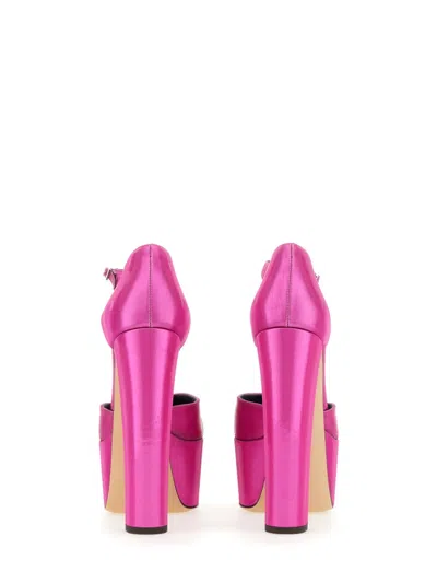 Giuseppe Zanotti Woman Pumps Fuchsia Size 10 Textile Fibers In Pink