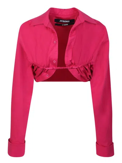Jacquemus Pink Cotton Cropped Shirts