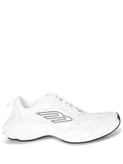 Balenciaga Men White Cowskin And Polyester Monday Shoe Sneakers
