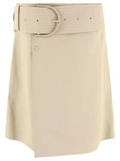 Burberry A-line Belted High-waisted Skirt