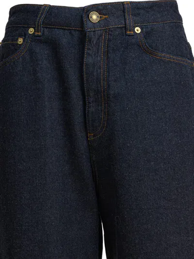 Givenchy Women Twisted Dark Blue Denim Jeans In Blue