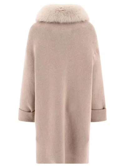 Giovi Wool And Cashmere Coat Coats Beige