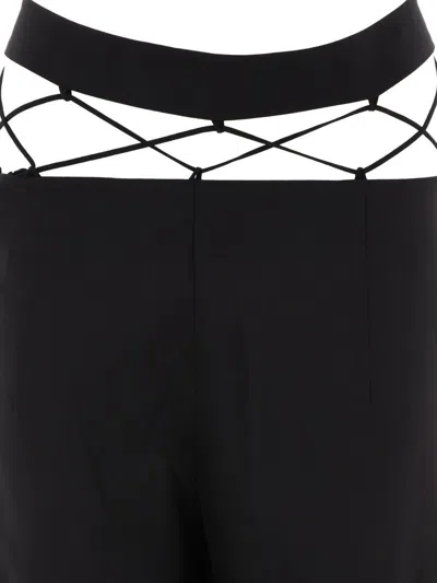Nensi Dojaka Tailored Trousers With Laced Waistband In Black