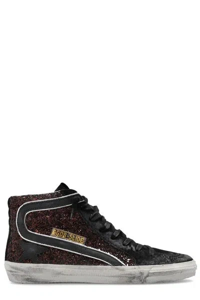 Golden Goose Slide Glitter Upper Suede