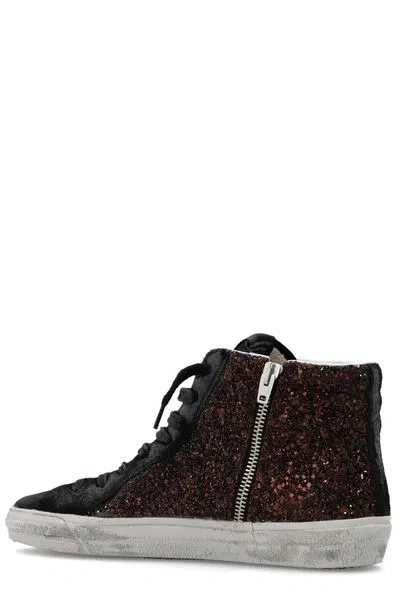Golden Goose Slide Glitter Upper Suede