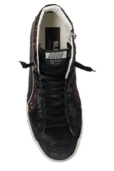 Golden Goose Slide Glitter Upper Suede