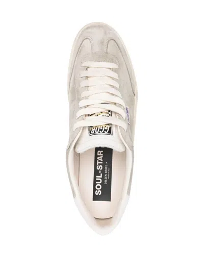 Golden Goose Low-top Beige Suede Sneakers With Contrasting Rubber Sole In Neutral