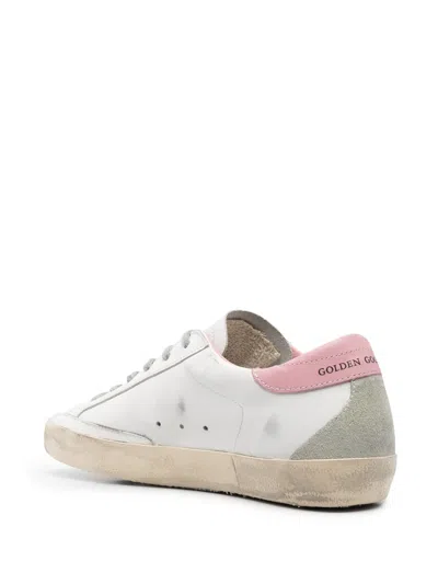 Golden Goose Leather Upper Sneakers With Suede Star Patch In Neutral