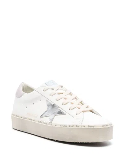 Golden Goose Leather Star Patch Low Top Sneakers In White