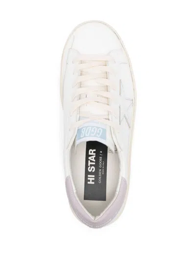 Golden Goose Leather Star Patch Low Top Sneakers In White