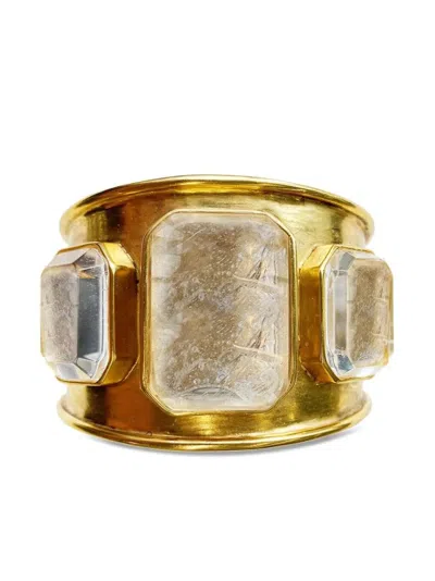Goossens Brazalete Cristal De Roca Dorado In Gold
