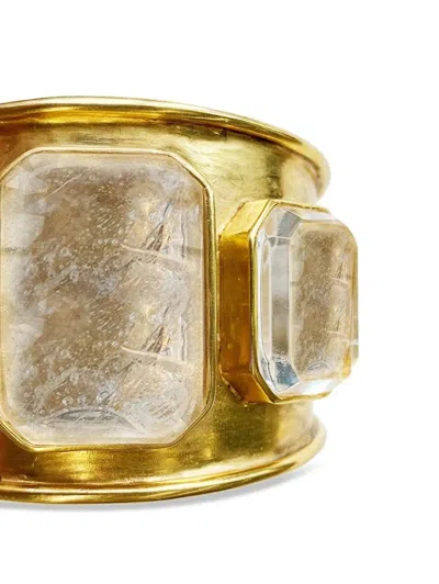 Goossens Brazalete Cristal De Roca Dorado In Gold