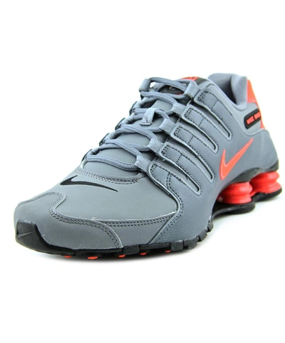 Nike Shox Nz   Round Toe Synthetic  Running Shoe' In Grey
