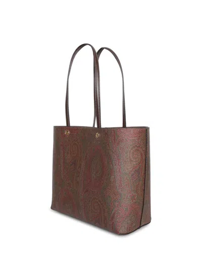 Etro Womens Arnica Cotton-blend Shoulder Bag Brown